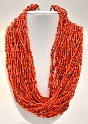 A magnificent vintage multi-strand Coral necklace. Please see photos for details