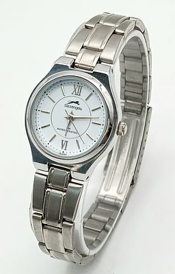 A Smart Ladies Stainless Steel Sports Watch by Slazenger-22mm Case. Battery replaced October 