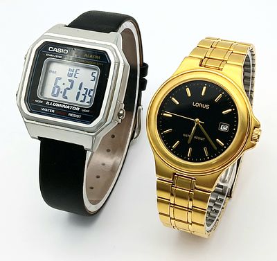 A Parcel of Two Men’s Smart Vintage Watches Comprising: 1) A Lorus Gold Tone Date Watch-36mm 