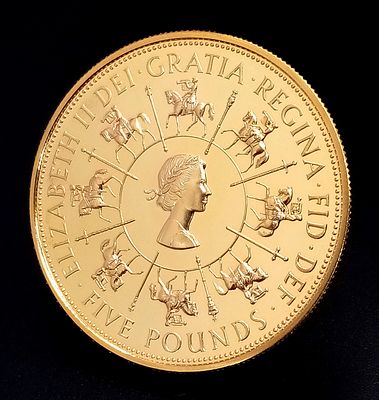 A Royal Mint United Kingdom Coronation 40th Anniversary Gold Coin. To celebrate the Fortieth 