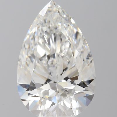 A 7.04Ct Pear Shape cut Lab-Grown Diamond. Color E, clarity VS2. IGI certified. Cert no: 