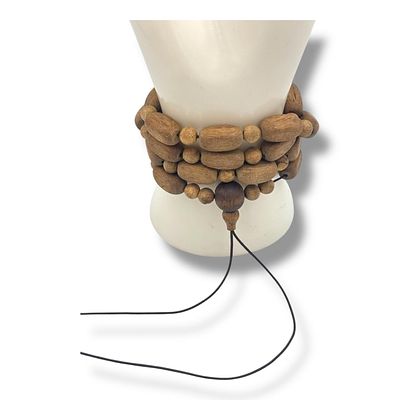 A rare natural Agarwood vintage Beaded prayer Chain, can be worn as Necklace or multi-strand 