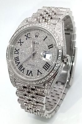 A Rolex Datejust, Diamond 'Ice, Ice, Baby' Gents Watch. Diamond set jubilee bracelet and case - 