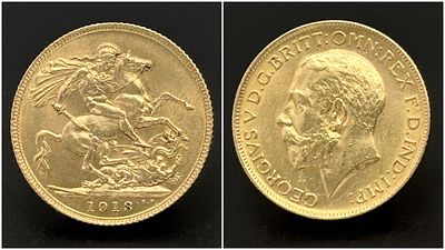 A 1913 Edward VII Full Sovereign Coin. 22K Gold. EF.