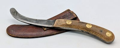 WW2 Air Ministry Marked Parachute Release Knife in leather Scabbard. UK Mainland Shipping Only