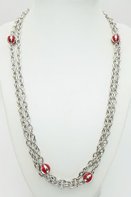 A Desirable and Scarce Theo Fennell Sterling Silver and Enamel Necklace from the Designers 