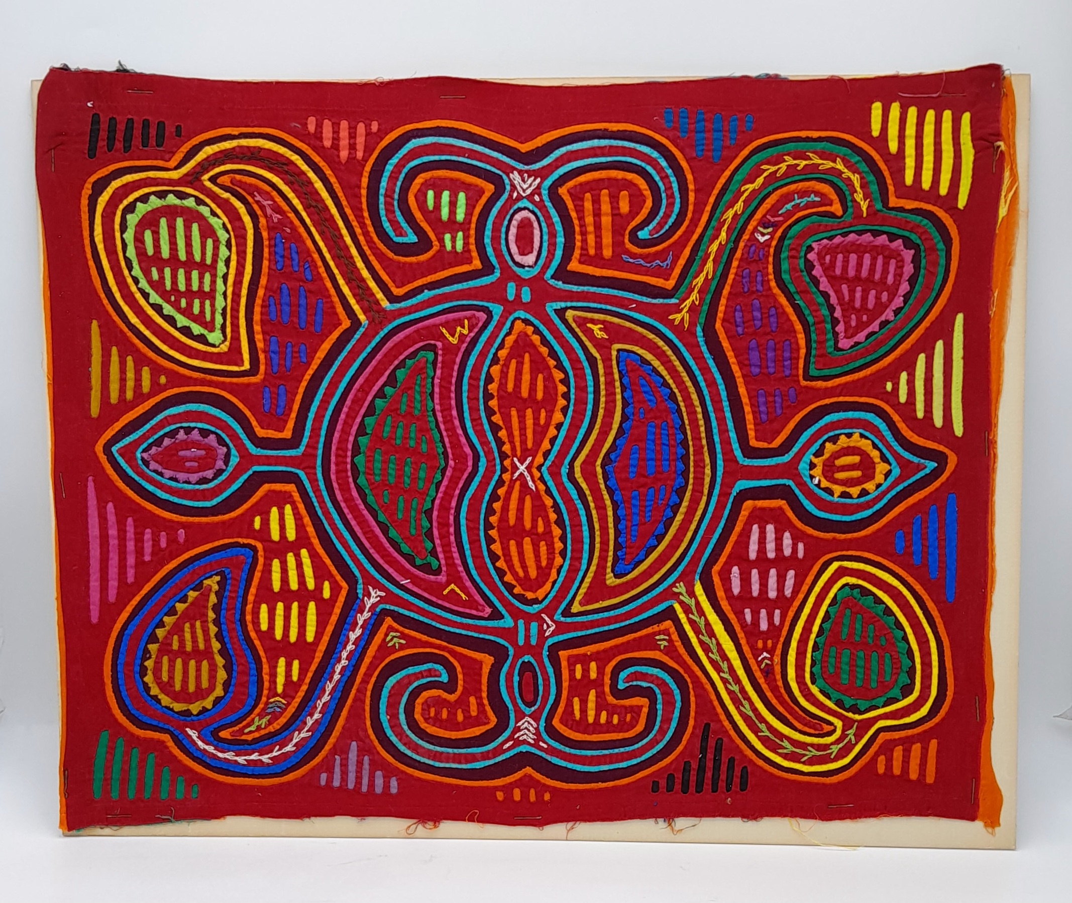 A Traditional Handmade Guna Mola Textile Panel