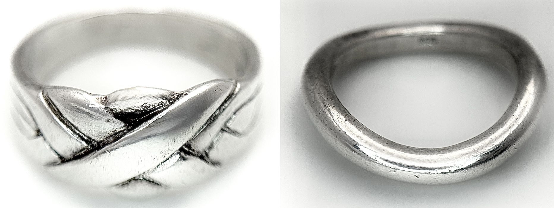 2X vintage 925 silver rings