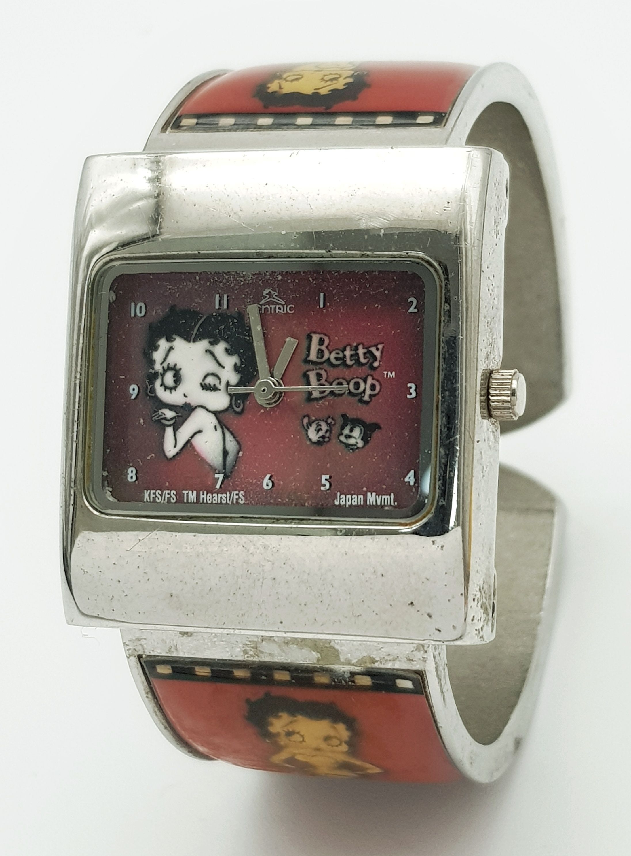 A Vintage, Beety Boop, By Centirc, Enamelled Bangle Watch