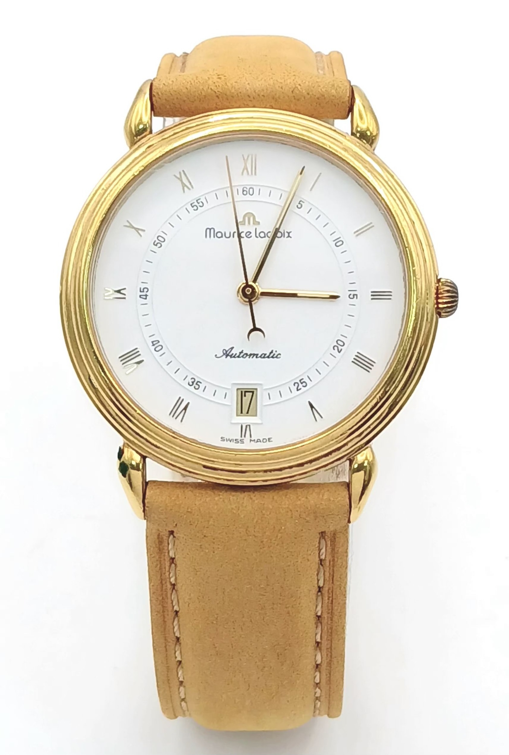 A Stylish Gold-Plated Maurice Lacroix Les Classique Automatic Date Watch