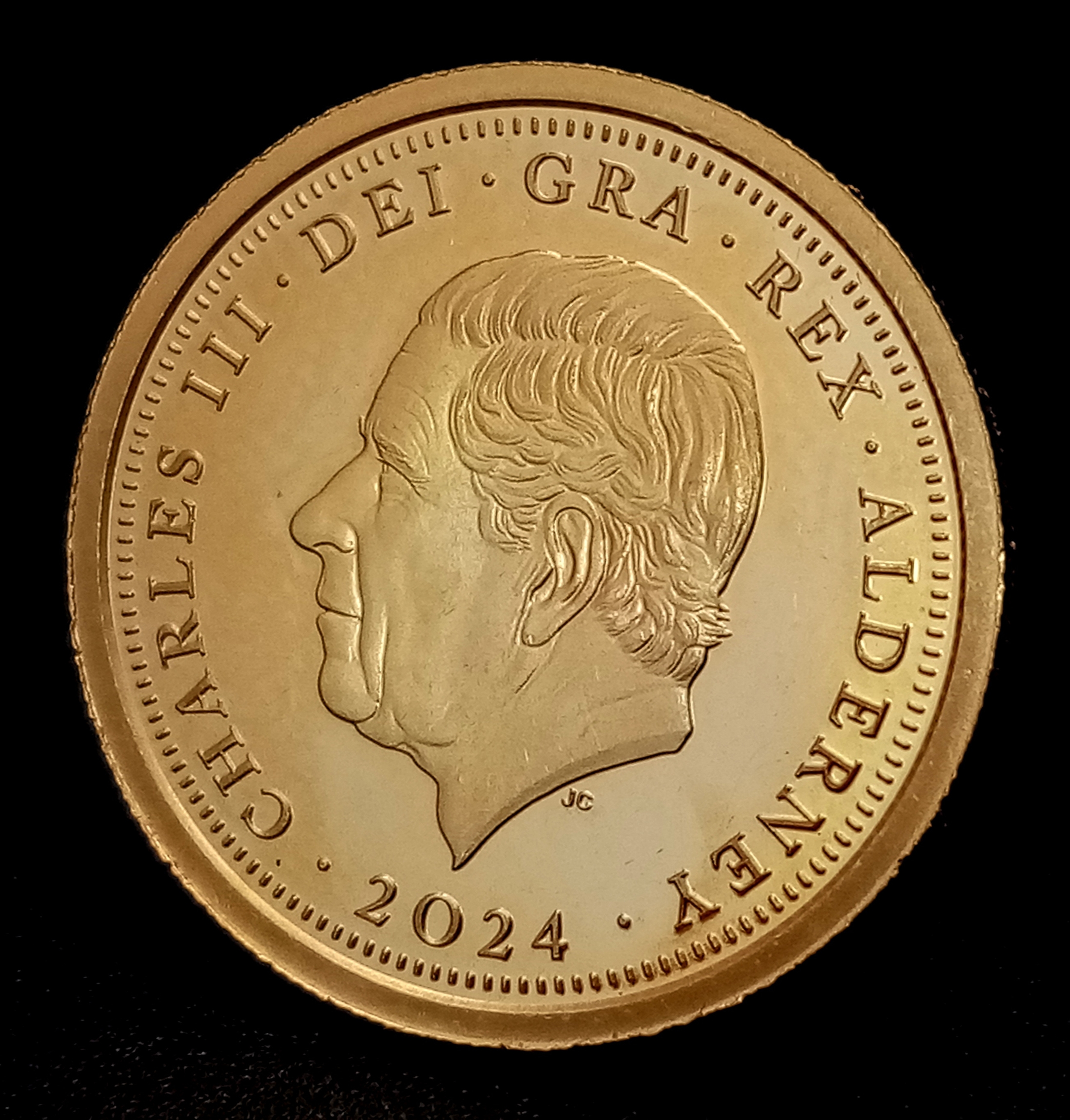 A 2024, KING CHARLES III, SIR WINSTON CHURCHILL, HALF SOVEREIGN COIN