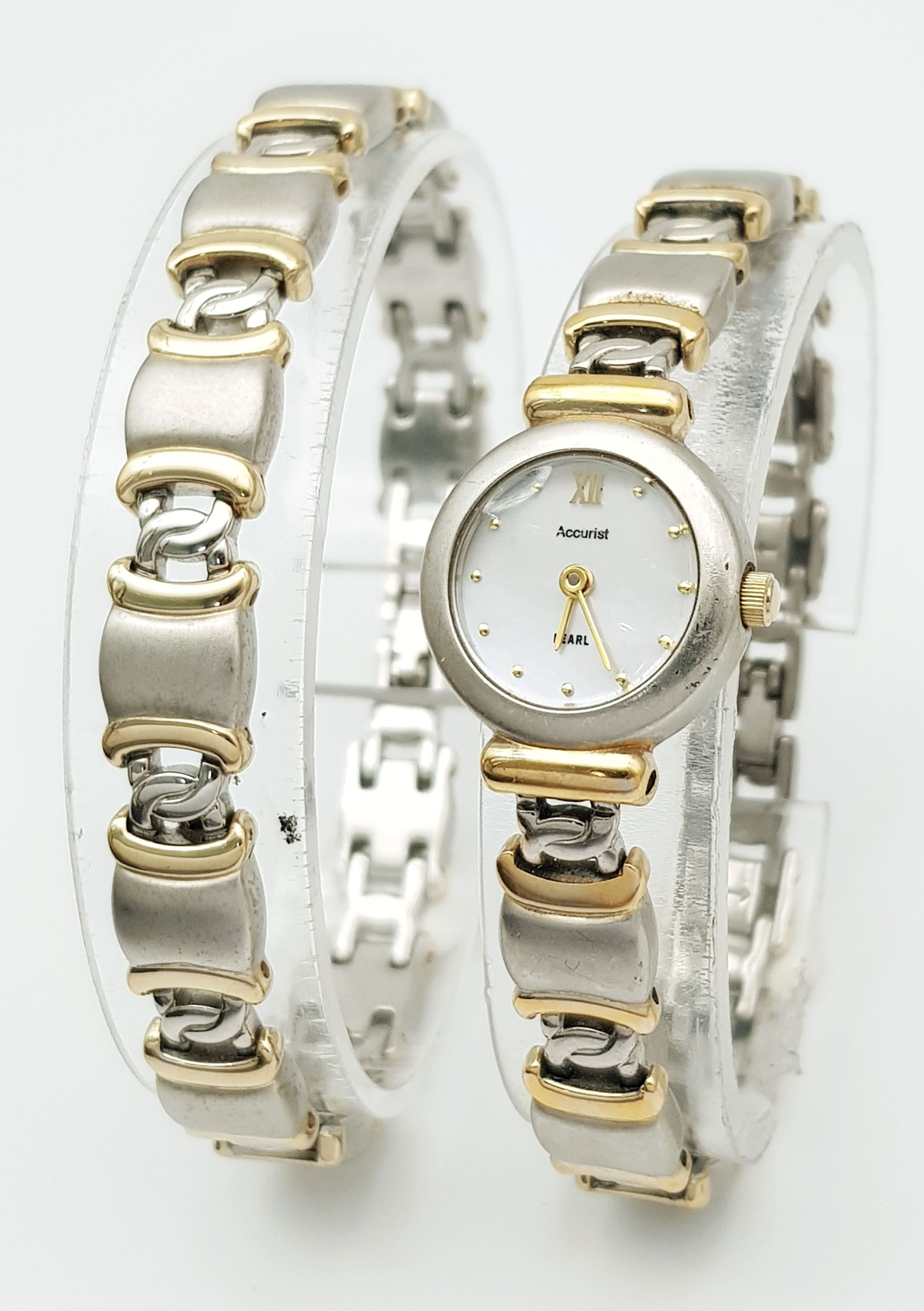 An Accurist, 2 Tone, Watch And Bracelet Set