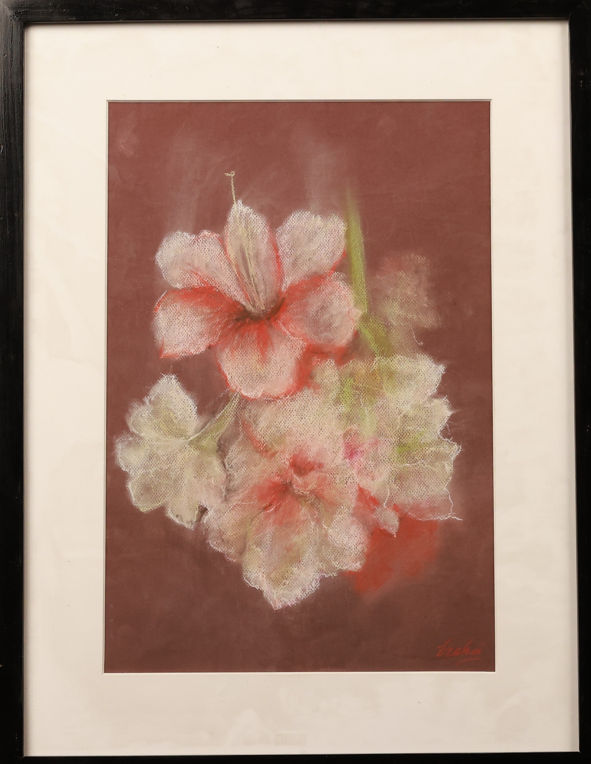 "Flowers" by Trinh Nha, 54 x 37 cm, Pastel on paper