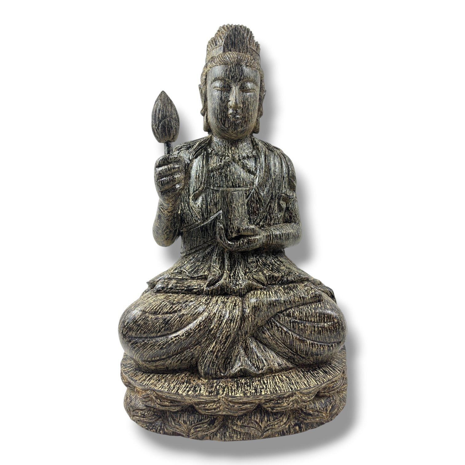 A hand Carved natural Agarwood Seated Bodhisattva Figure