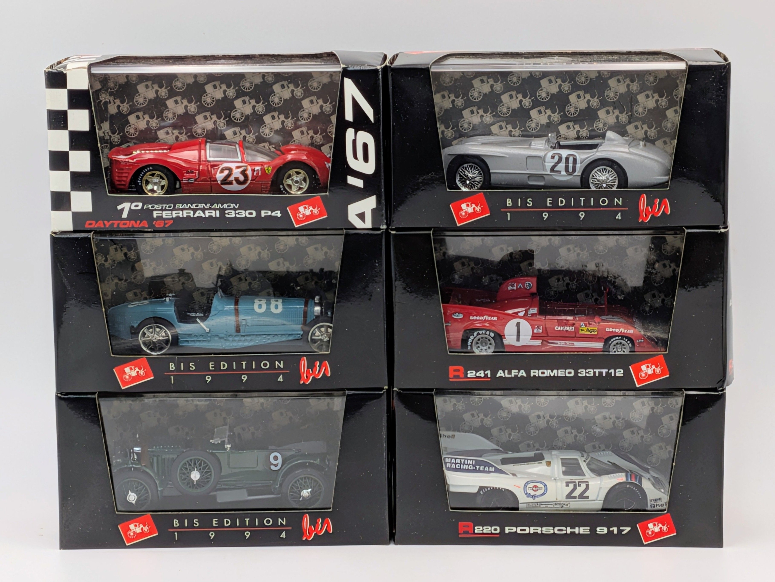 Six Brumm die cast cars. 1/43 scale