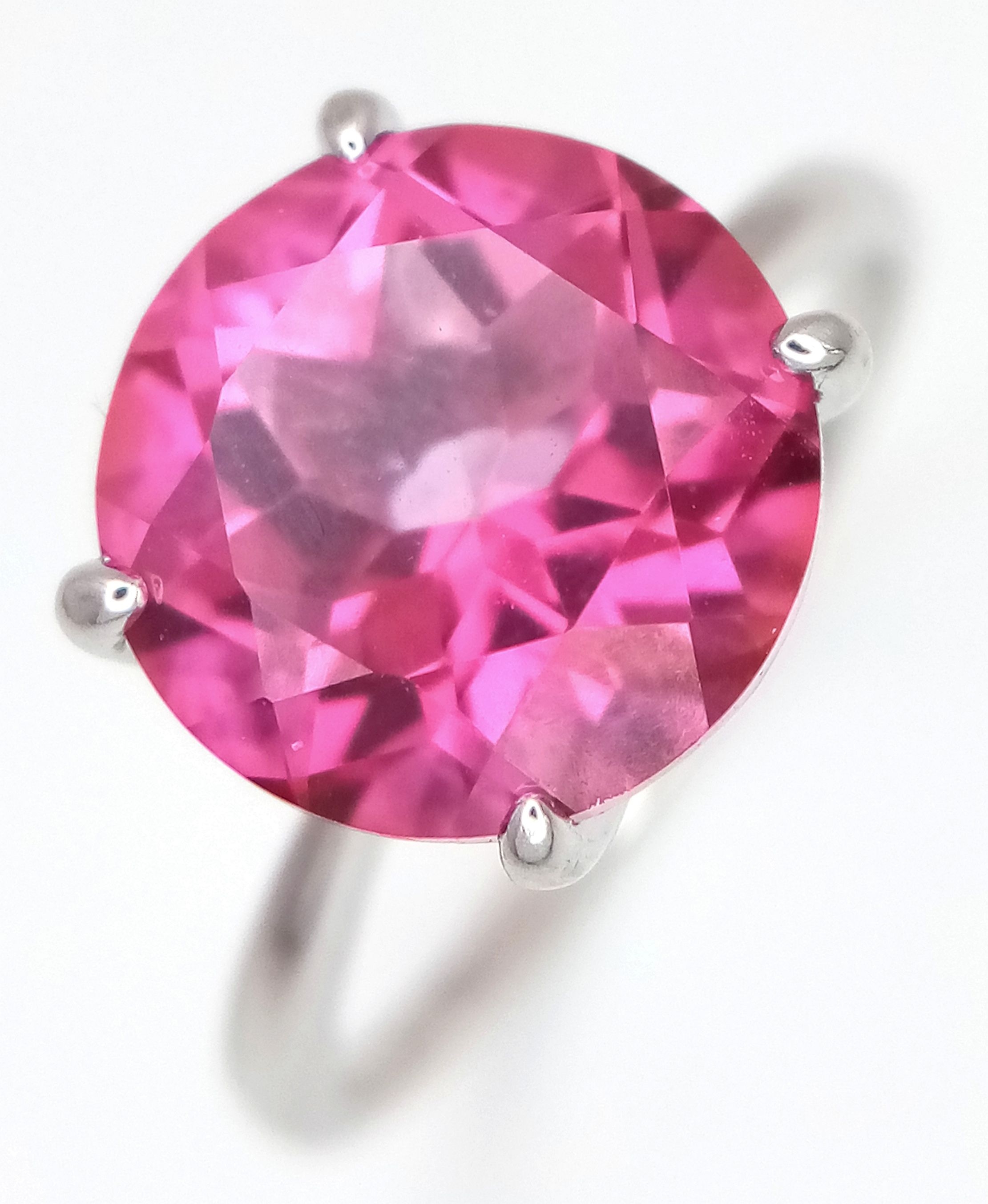 Beautiful SILVER and RUBY SOLITAIRE RING from The Genuine Gemstone Company