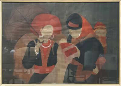 Highlands by Nguyen Tien Trinh, 85 x 110, Color ink on silk. Signed Nguyen Tien Trinh in the 