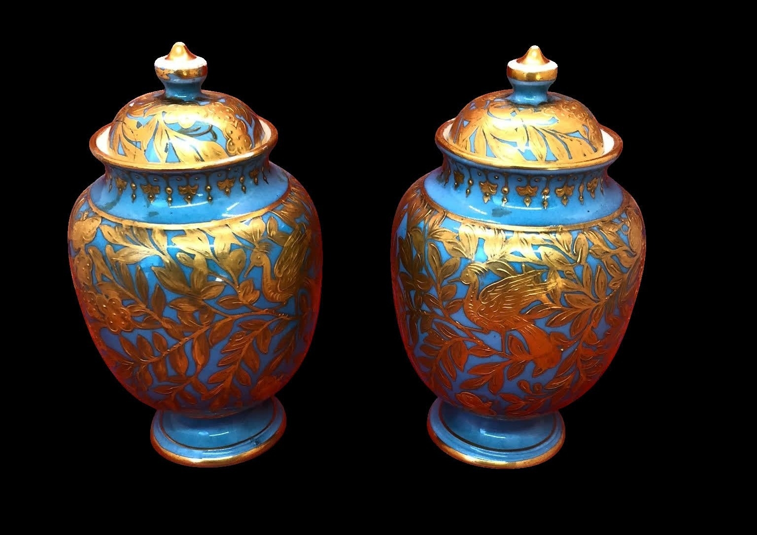 A Pair of Royal Crown Derby Porcelain Vases