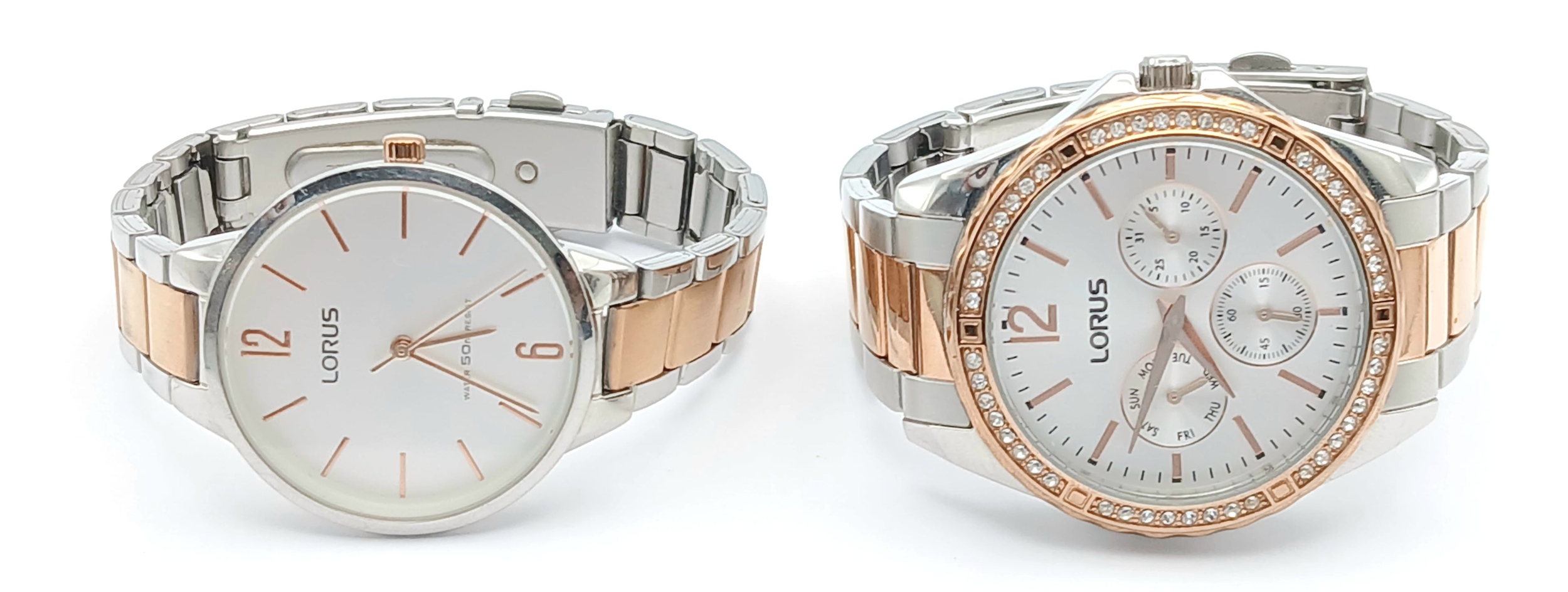 A Pair Of Lorus 2 Tone Bracelet Watches
