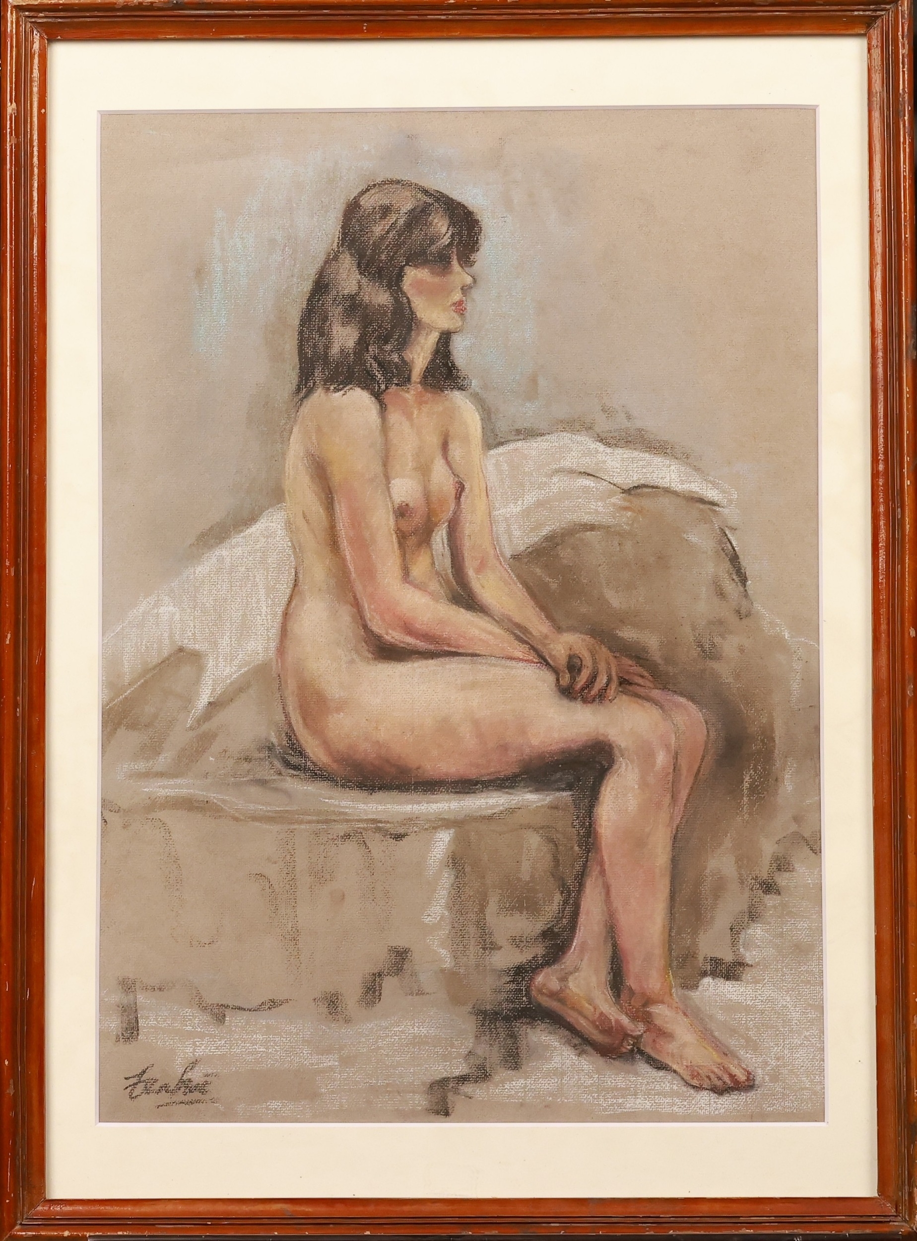 "Nude" by Trinh Nha, 60 x 43 cm, Pastel on paper