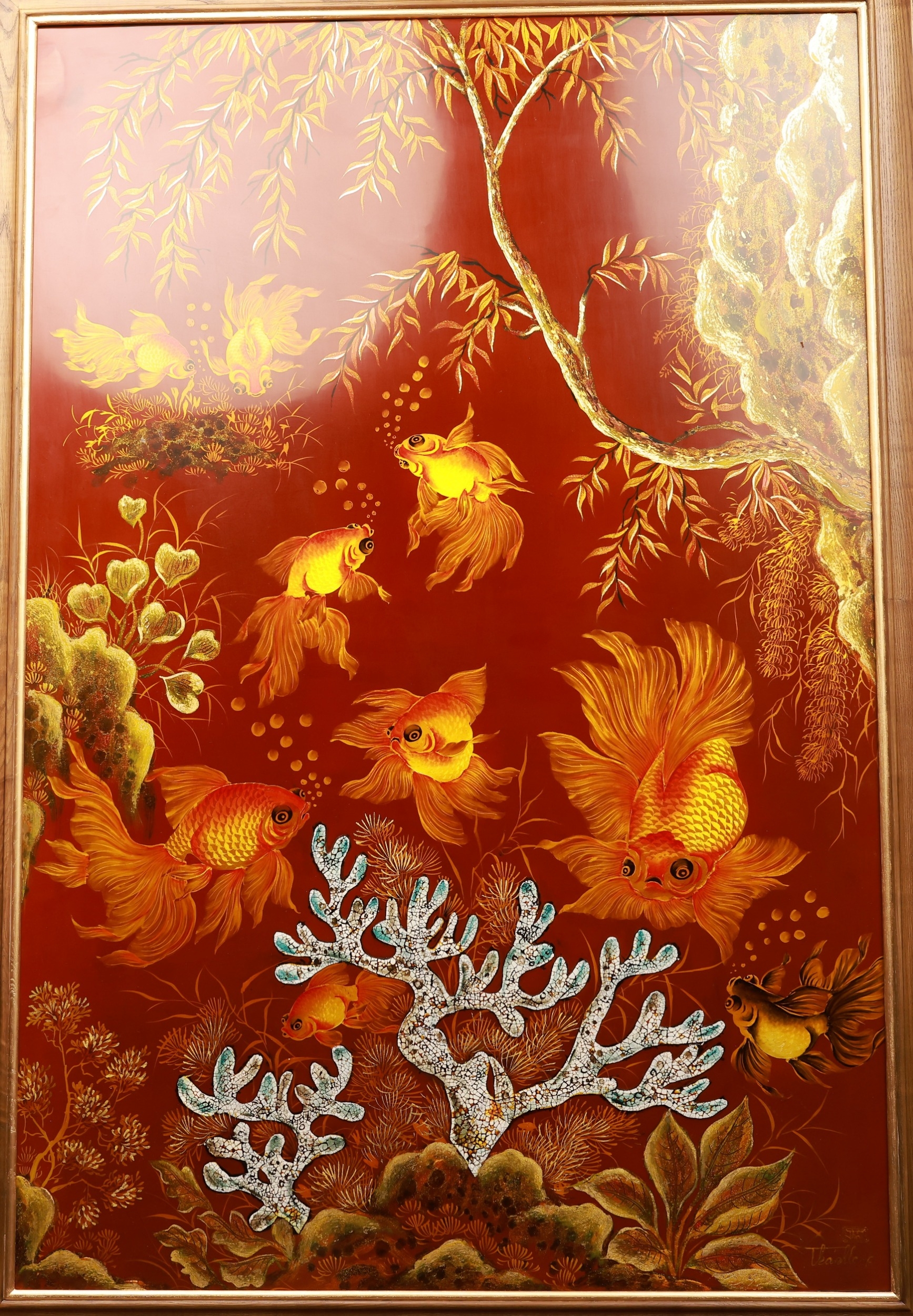 "Goldfish" by Thanh. 120 x 80 cm