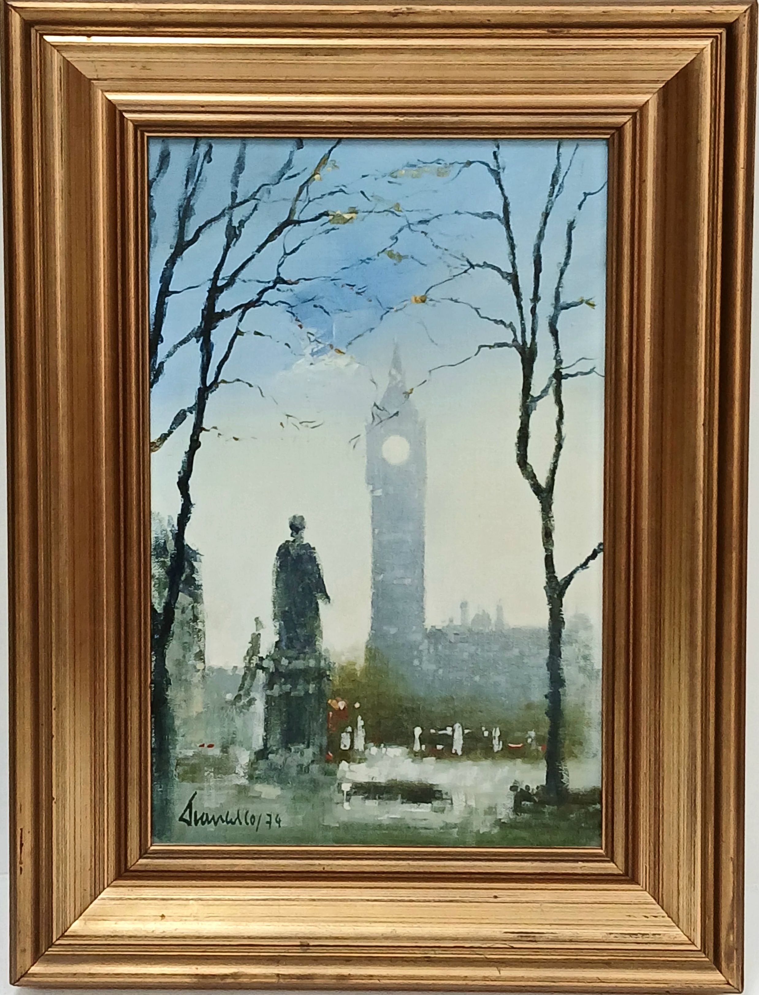 A Haunting Painting of Big Ben - Oil on Canvas