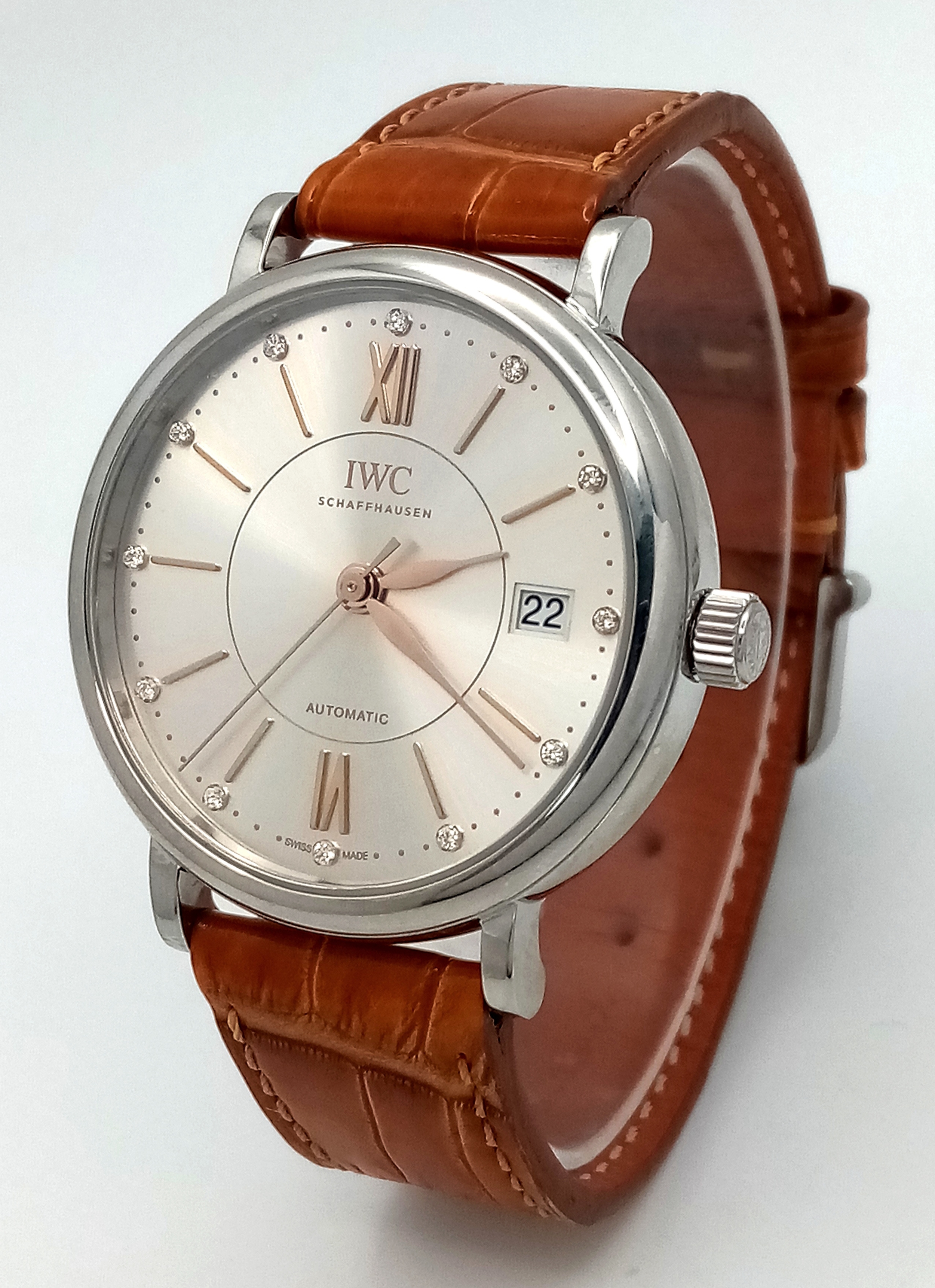 An IWC (International Watch Company) Portofino Diamond Gents Automatic Watch