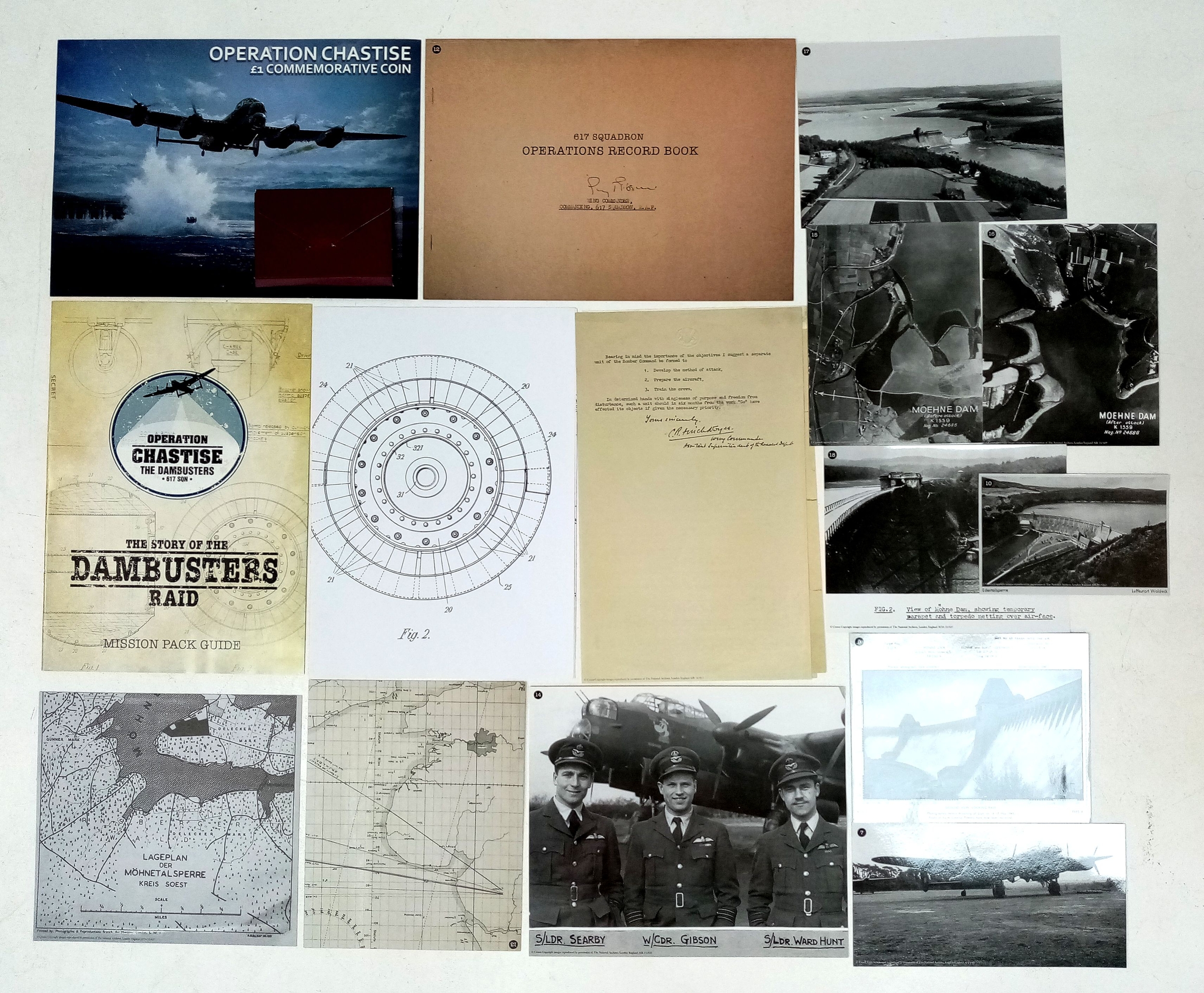 An Operation Chastise Dambusters Mission Pack Guide with Commemorative Coin