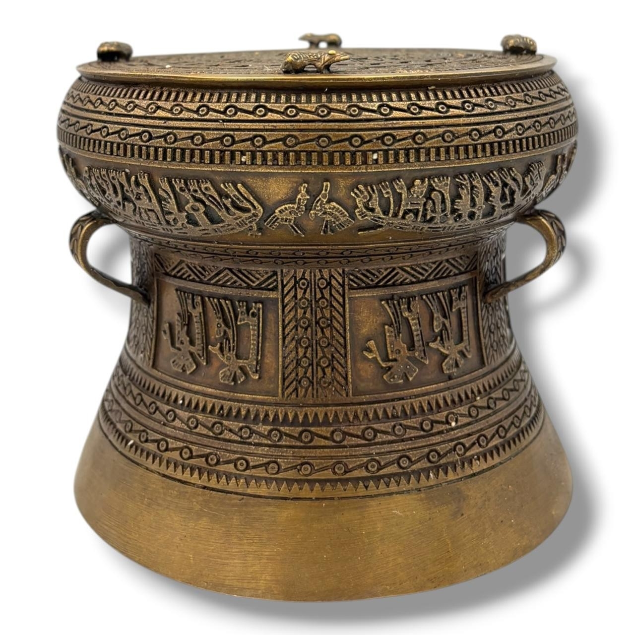 A Vintage Dong Son Style Bronze Drum