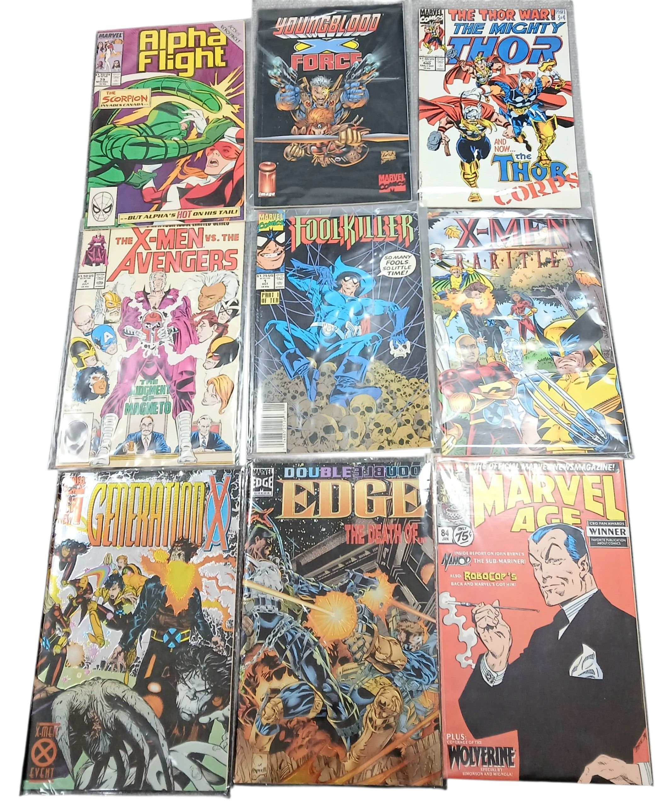 Nine Marvel Mixed Comics