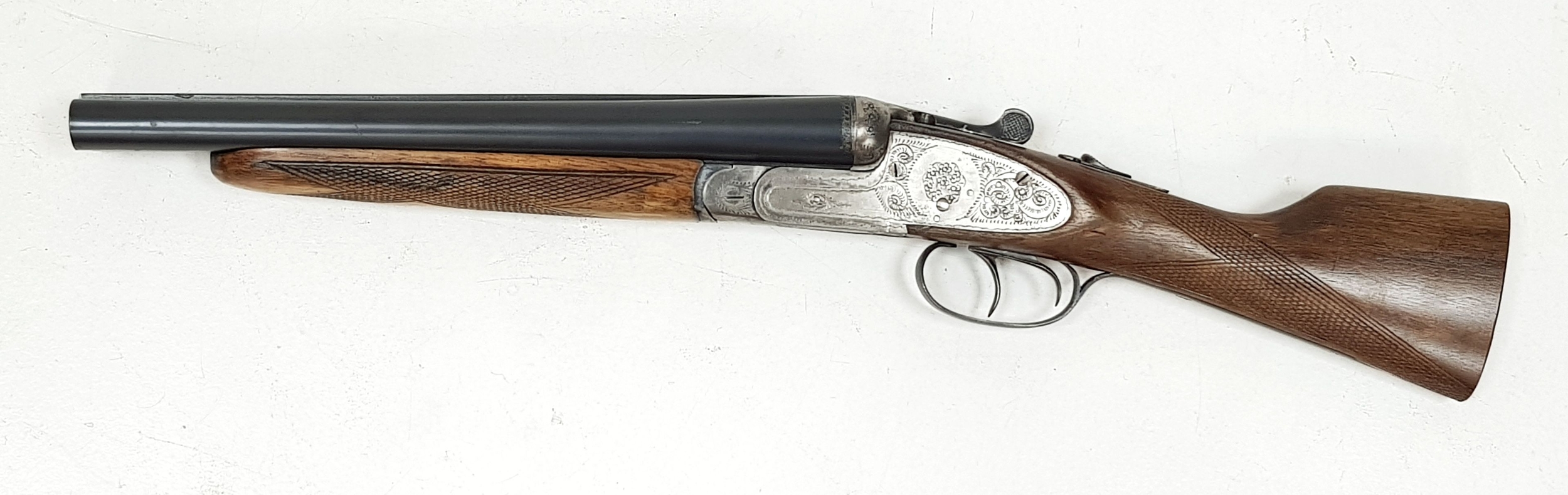 A Deactivated Spanish Parkemy Side By Side 12 Gauge Sawn-Off Shotgun