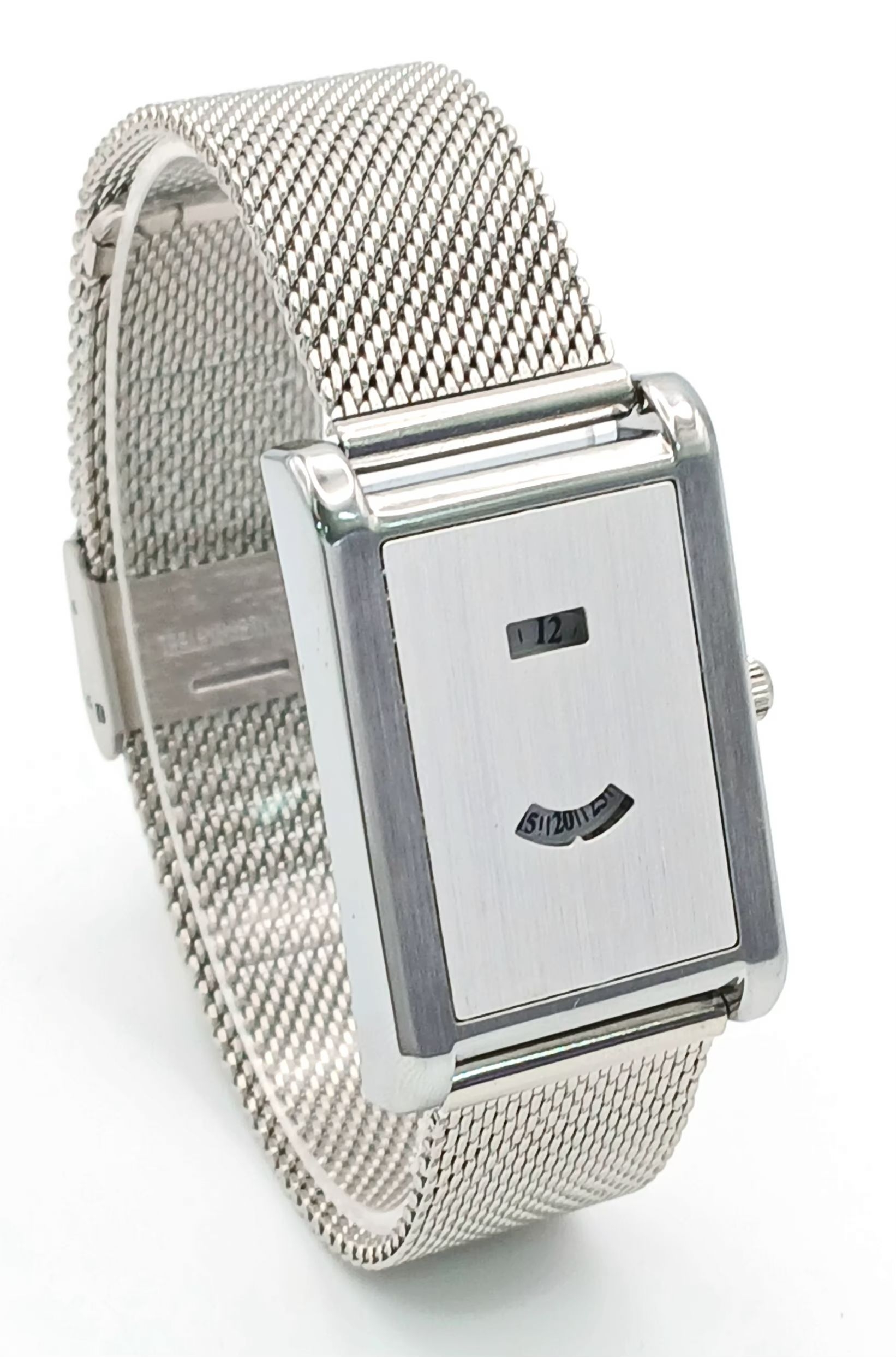 A fashion Jump-hour Quartz watch with stainless steel strap