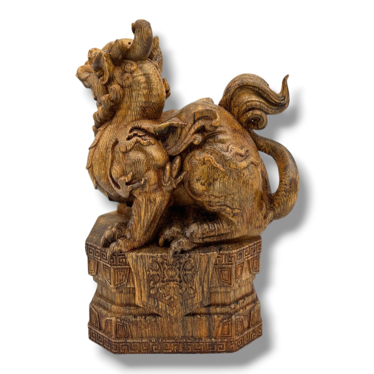 A hand Carved natural Agarwood Dragon Figure