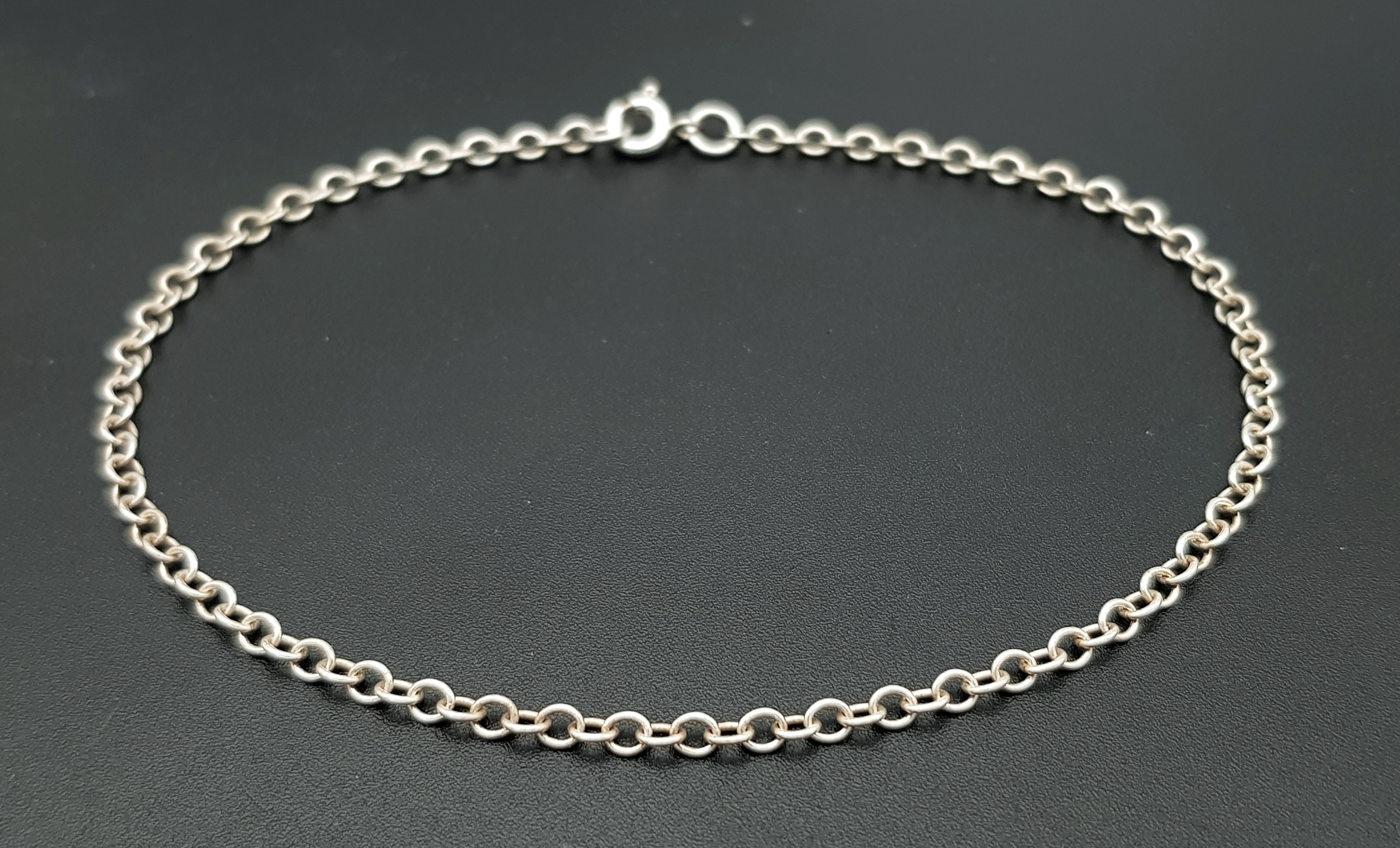 A 925 silver belcher link bracelet
