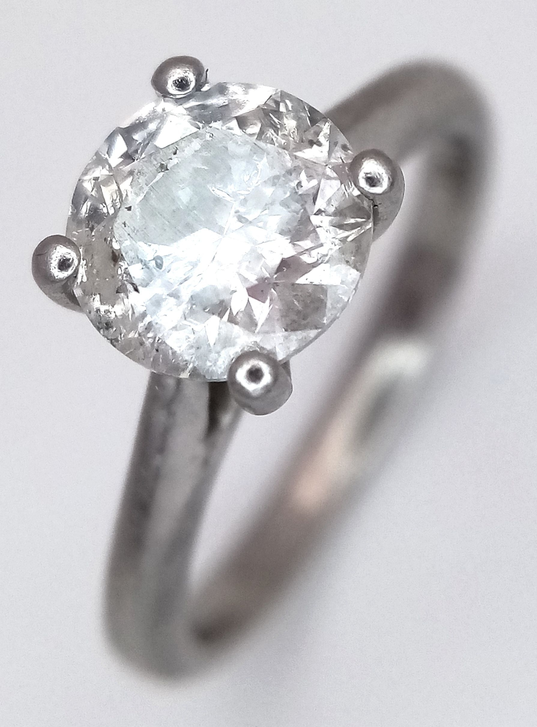 A 950 Platinum Diamond Solitaire Ring