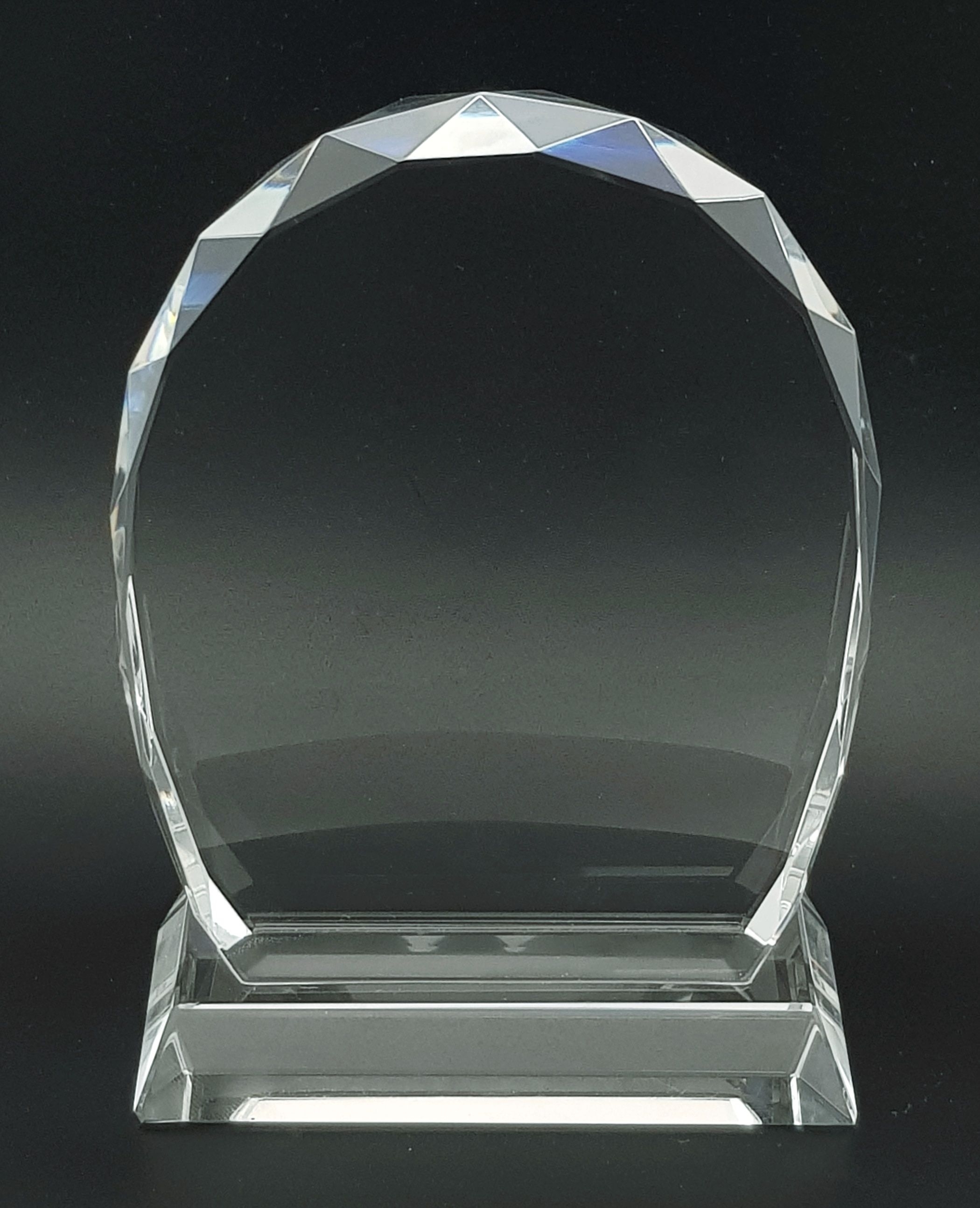 A Glass Trophy. Blank, ready for engraving
