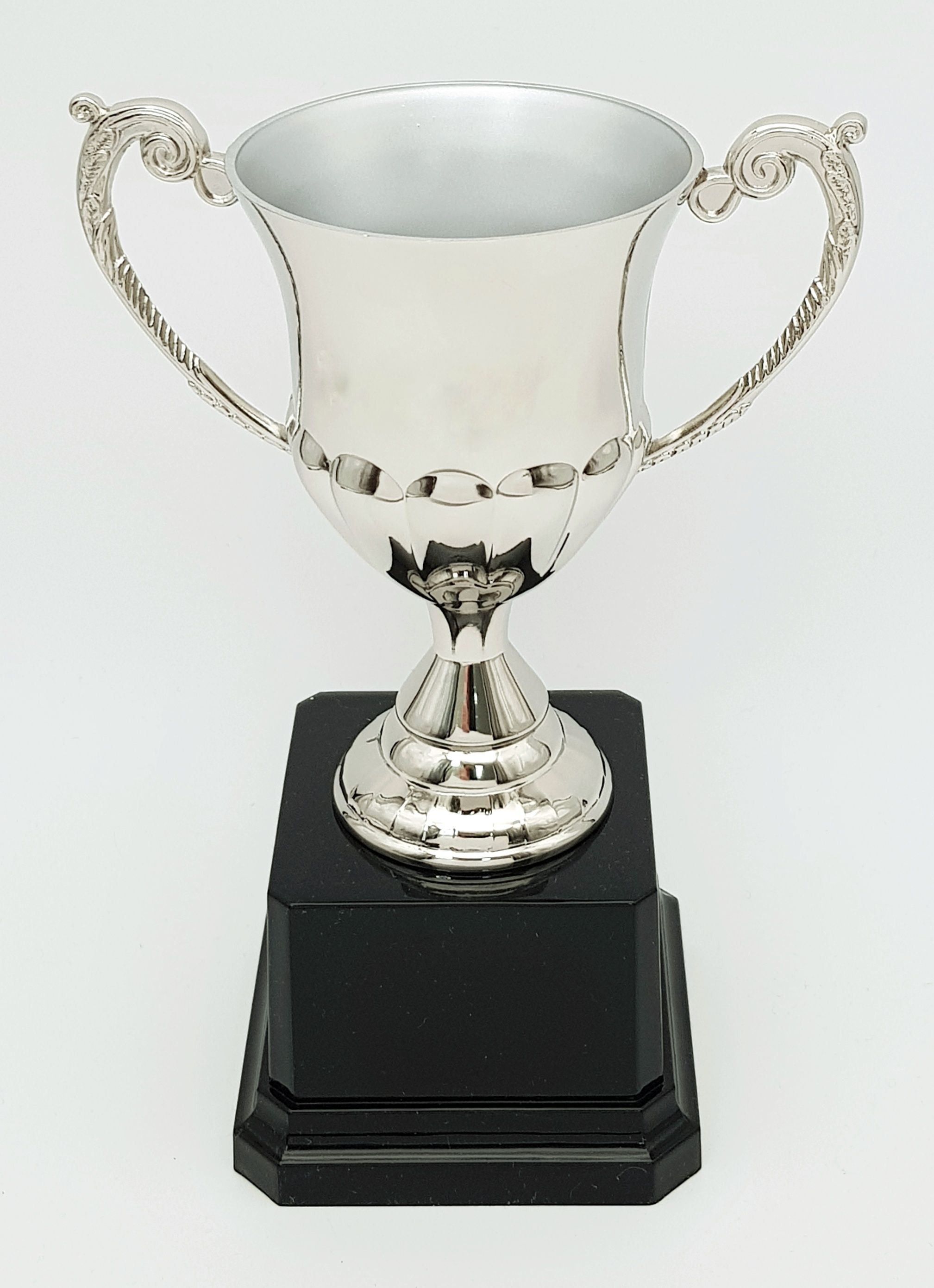 A Trophy Cup on Stand. White metal