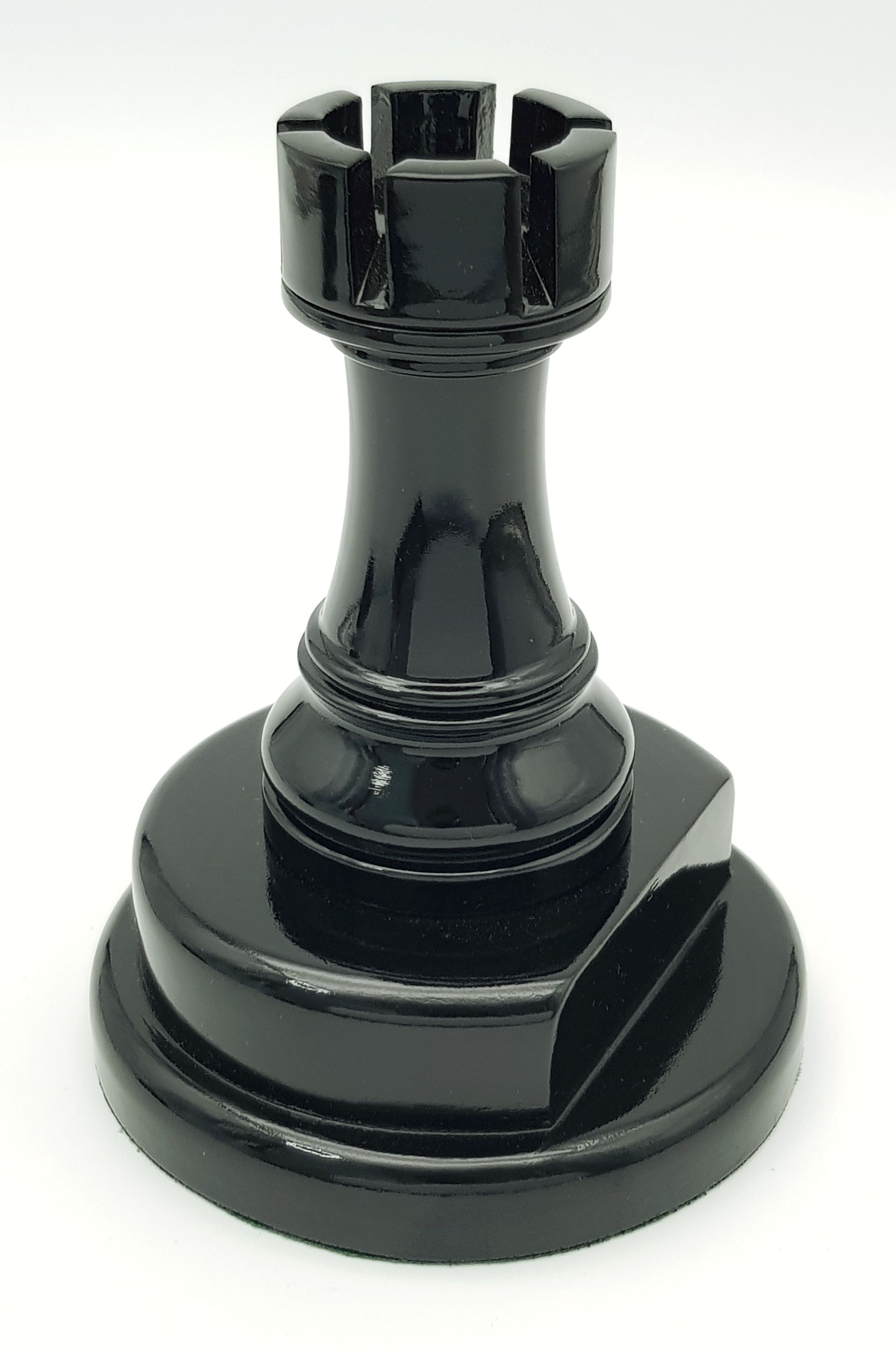 A Black Rook Chess Piece Wooden Trophy