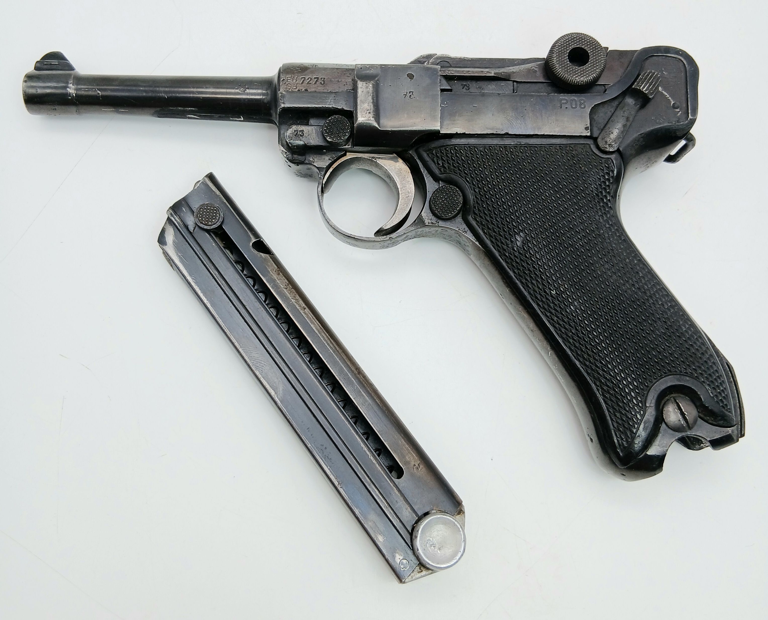 A 1941 WW2 German Nazi Mauser Luger P08 Semi-Automatic Pistol