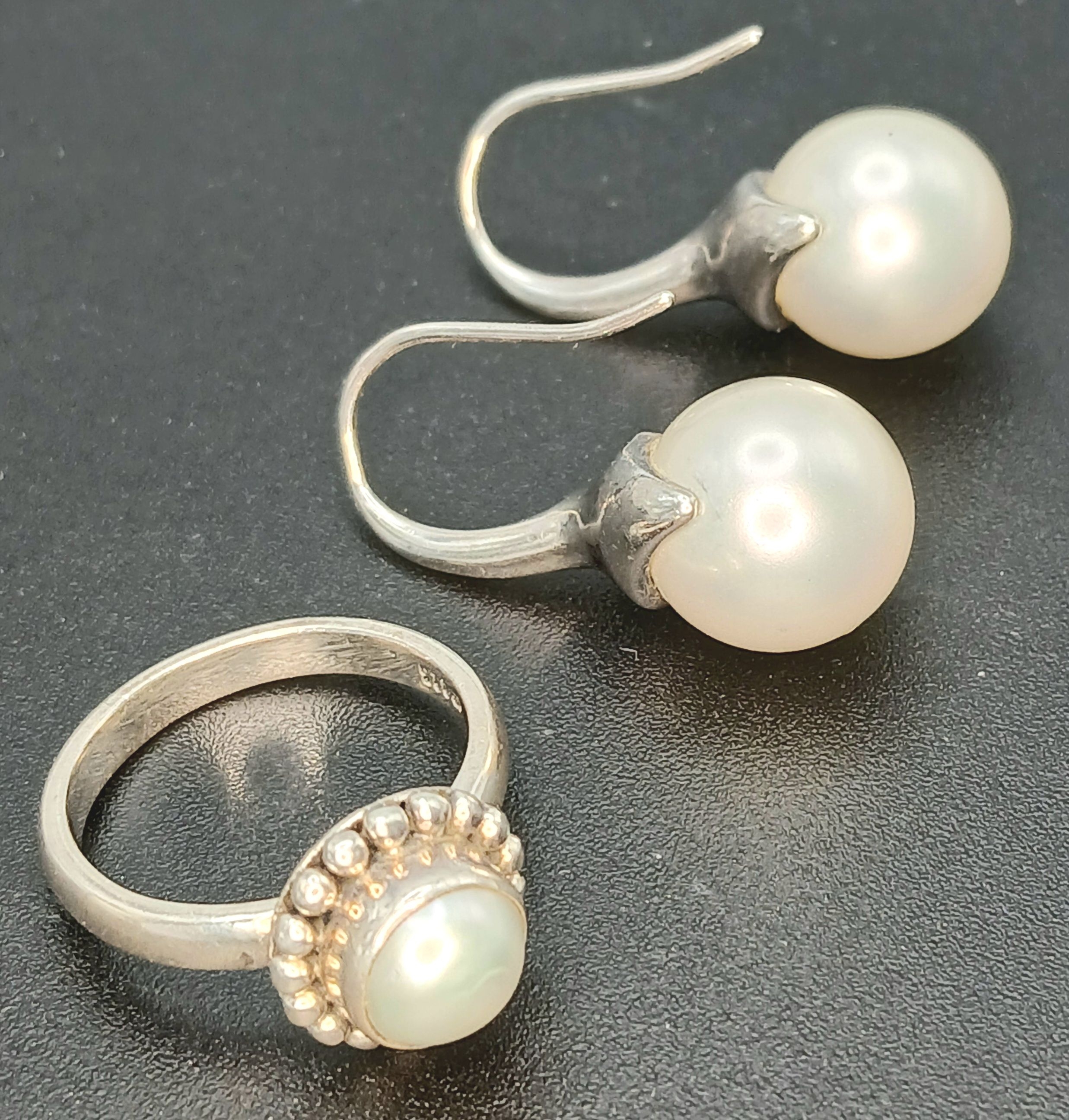 A Collection of 925 Sterling Silver Pearl Jewellery
