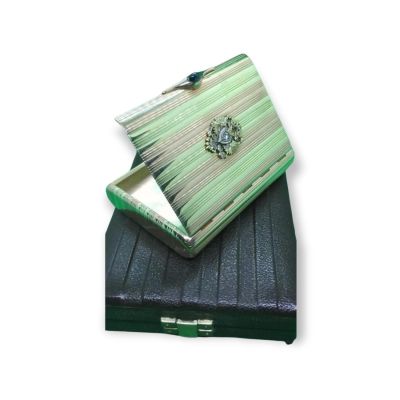 Russian FABERGE two tone yellow and rose gold 14ct SOLID GOLD DIAMOND CIGARETTE CASE. Length 