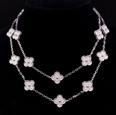 A VAN CLEEFE AND ARPELS DIAMOND NECKLACE WITH IN EXCESS OF 20 CARATS OF TOP QUALITY DIAMONDS 