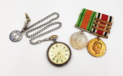 A rare set formally owned by L Bartrop who served in WW2 comprising a pair of George V1 medals 