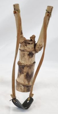 Vintage Oriental Bamboo Catapult 26cm Length