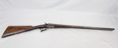 An Excellent Victorian Double Barrelled Highly Engraved 12 bore Box Lock Percussion Shotgun by 