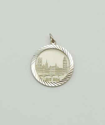 Sterling Silver Big Ben Landmark Pendant/Charm 7.3g