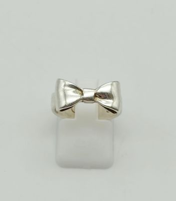 Sterling Silver Stolen Girlfriends Club Bow Ring 4.7g RRP &pound;95 Size O.