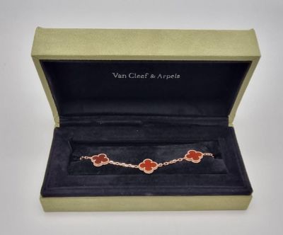 An 18K Rose Gold Van Cleef and Arpels Alhambra Bracelet. Faithful to the very first Alhambra 
