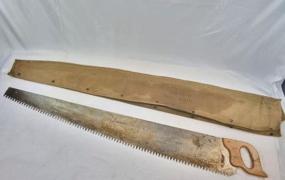 An American WW1 Trench Saw! Circa 1917. Makers mark of Ohlen Bishop of Columbus Ohio. Comes in 