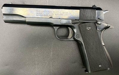 The Imperial Defence Service of England Pistol with Drop out Magazine. A very Sought after 